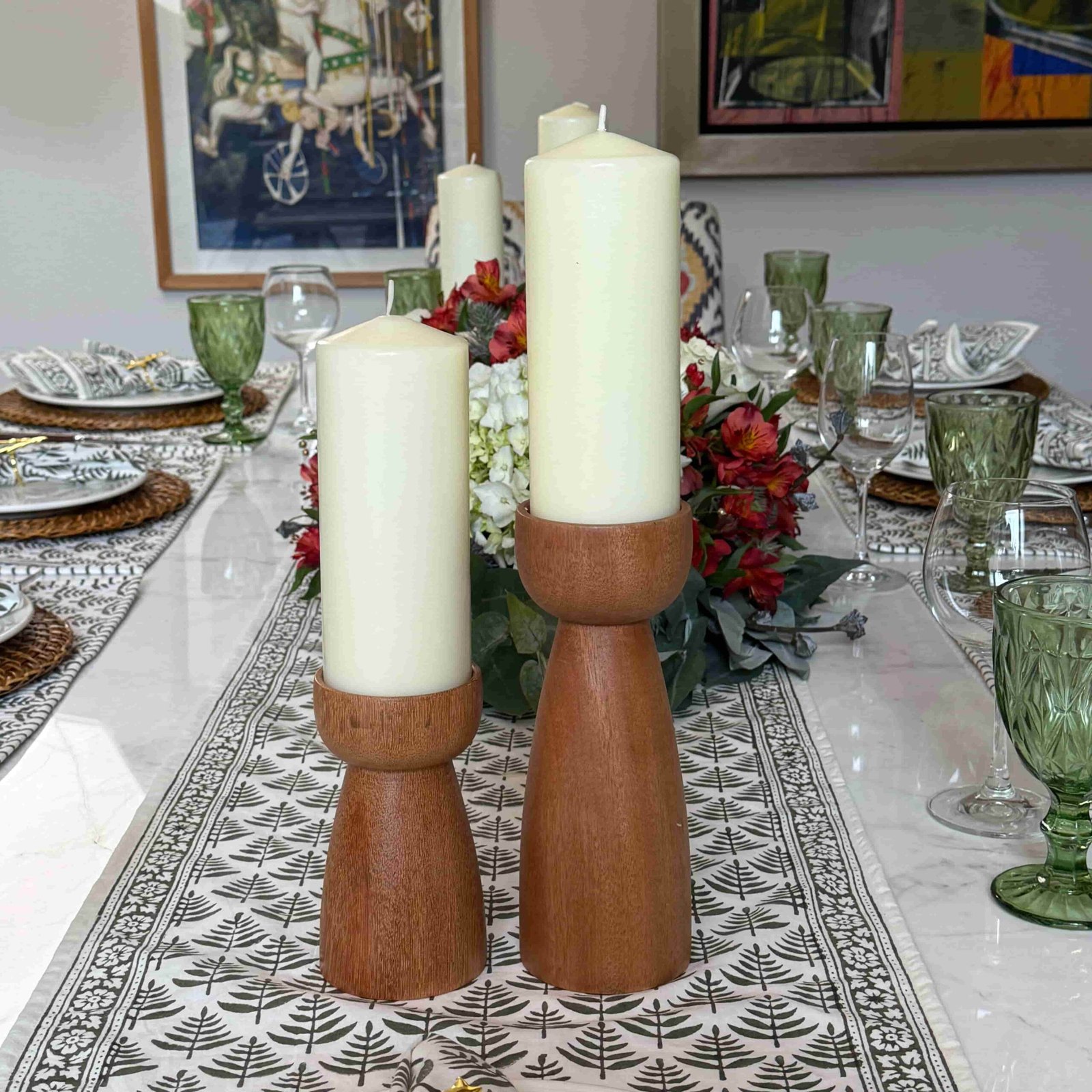 Candelabros de madera