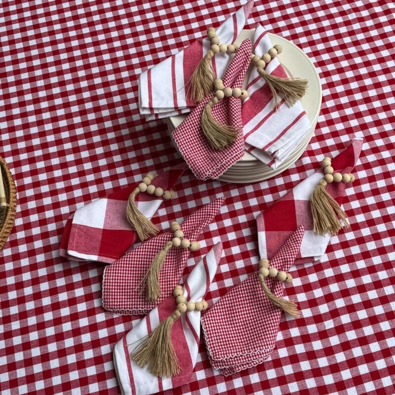 Servilletas Cuadros rojos petit