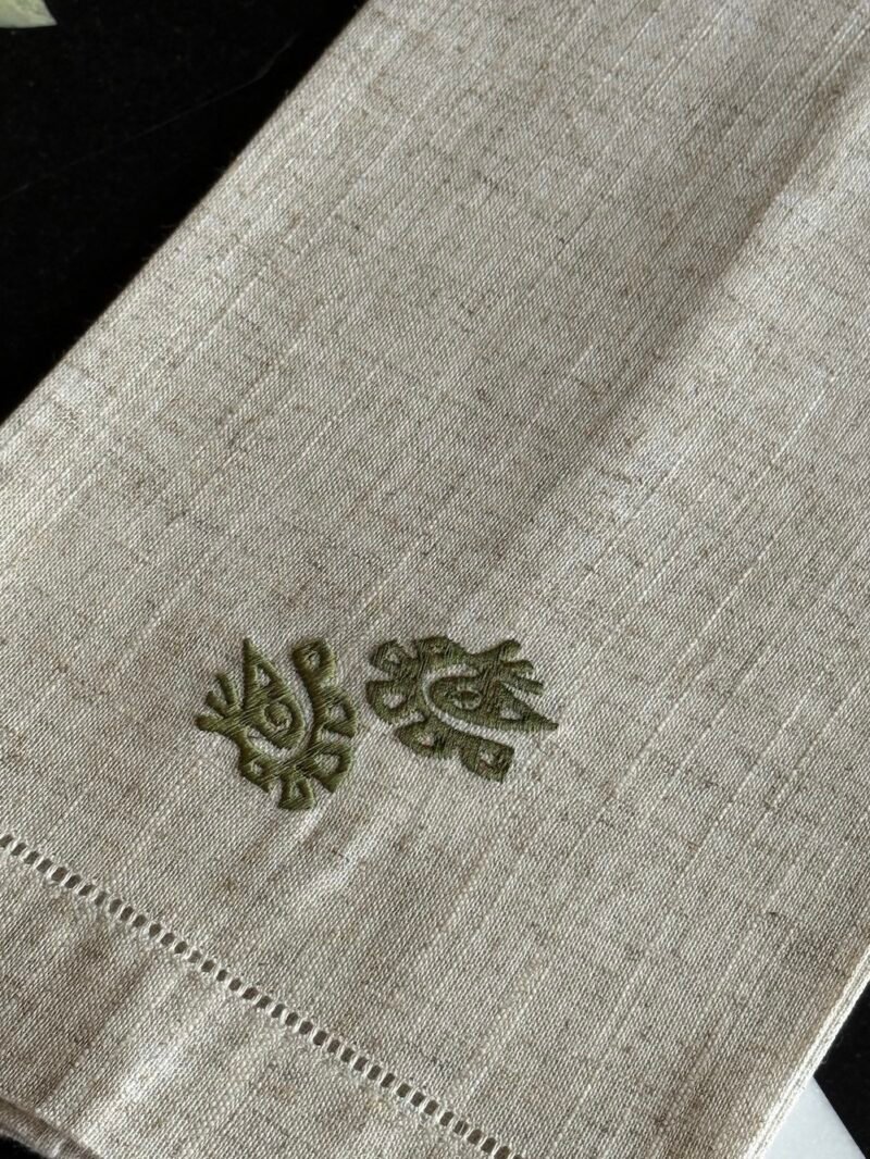 Toalla de manos avena / Dos Tucanes verde