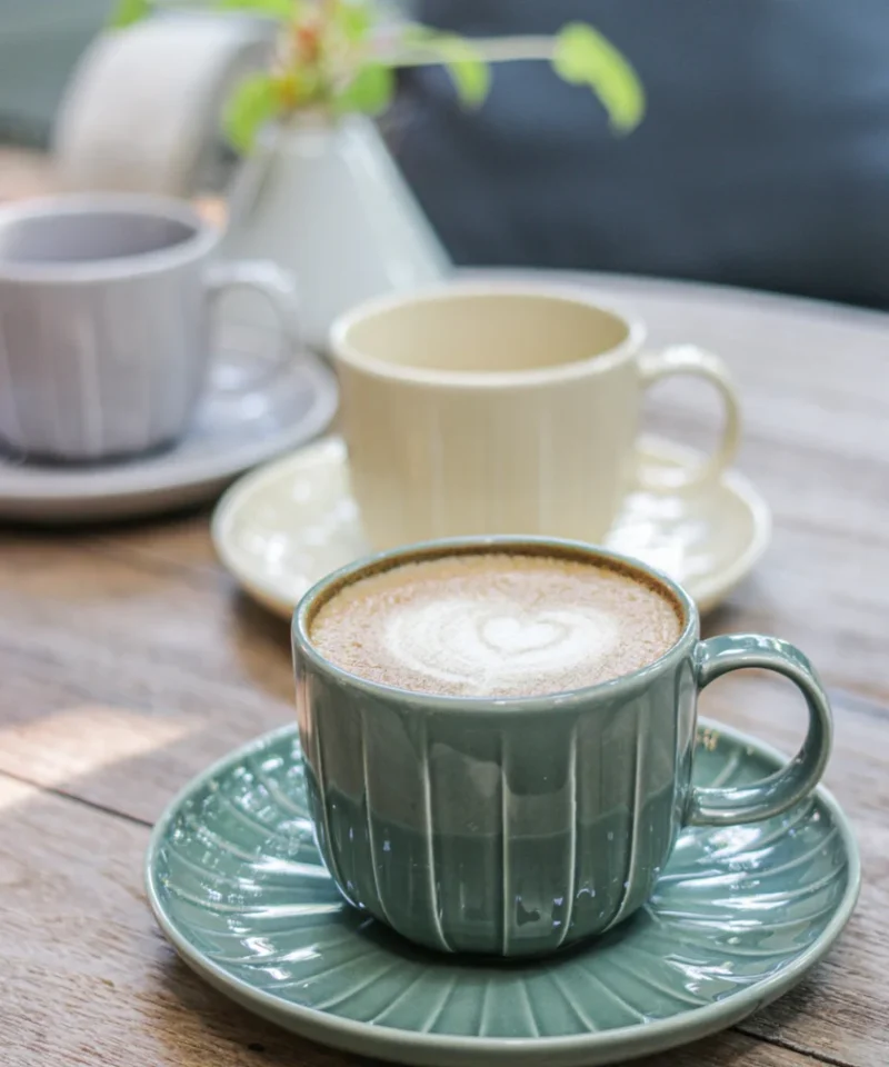 Taza y Plato de de café Absolute Verde - Set de 6