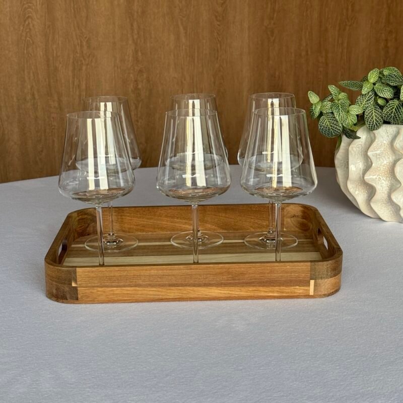 Bandeja Riviera + caja copas Allure Bordeaux de Ferrand