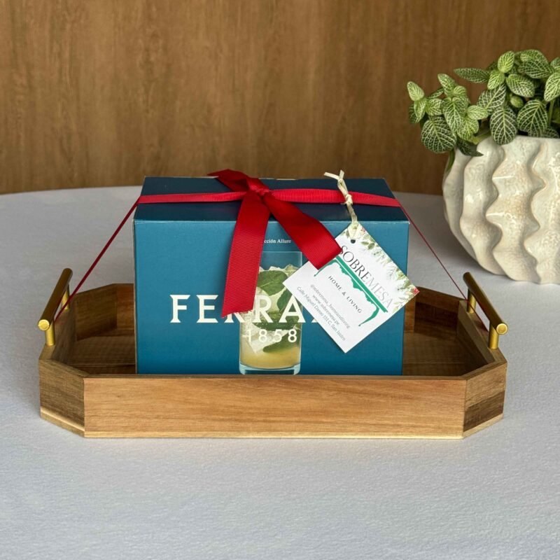 Bandeja Hexagonal + Caja de vasos Allure Long Drink