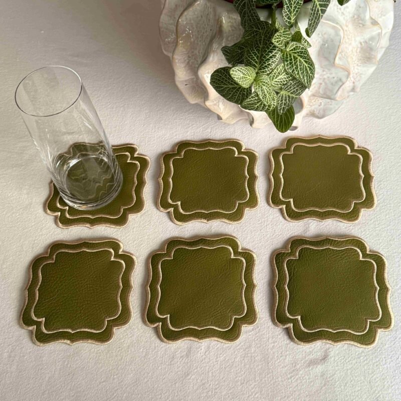 Set de 6 posavasos Verona Pistacho (Gift box)