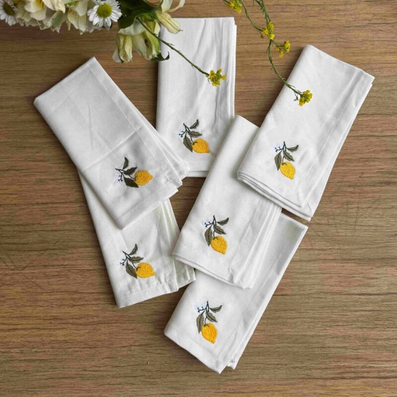 Pack de 6 servilletas algodón “Limoncello”