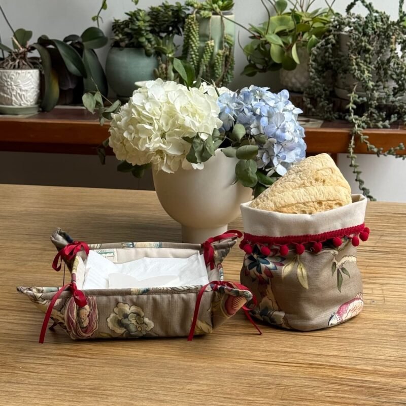 Panera & Servilletero Pajaritos Taupe