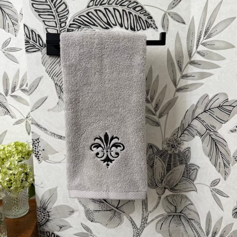 Toalla Firenze Gris Claro / Negro