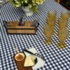 Mantel Picnic Cuadros chicos Azules - 100% Cotton