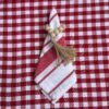 Servilletas a rayas rojas - SET X 6