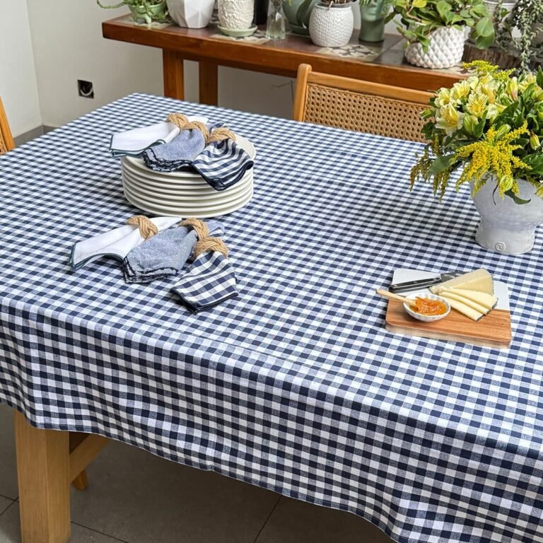 Mantel Picnic Cuadros chicos Azules - 100% Cotton