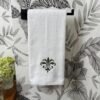 Toalla Firenze Blanco / Verde oliva