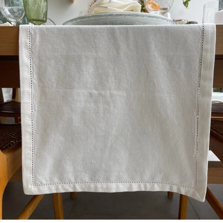 Camino de mesa blanco 100% Cotton