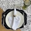 Individuales Belize Negros con bordado blanco