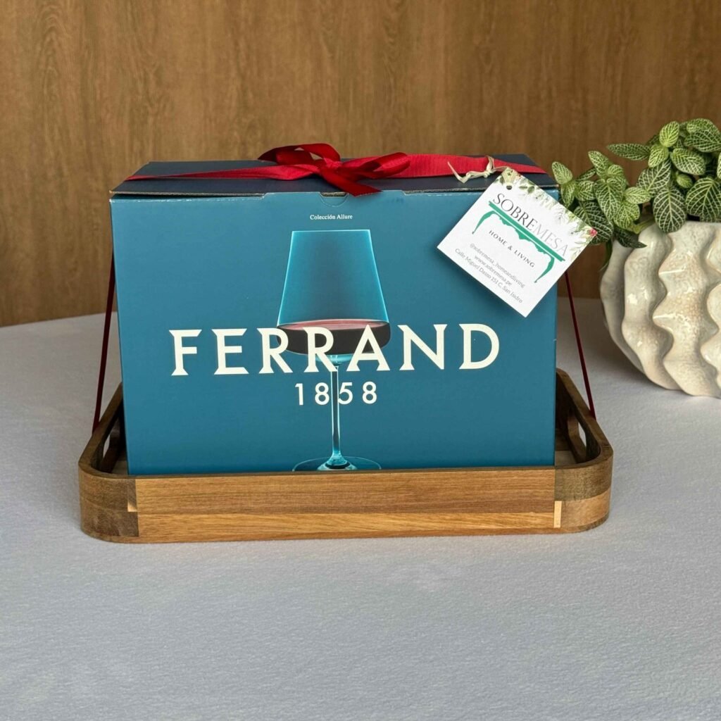 Bandeja Riviera + caja copas Allure Bordeaux de Ferrand