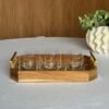 Bandeja Hexagonal + Caja de vasos Double rock Allure