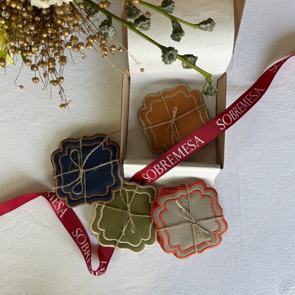 Set de 6 posavasos Verona Camel (Gift box)
