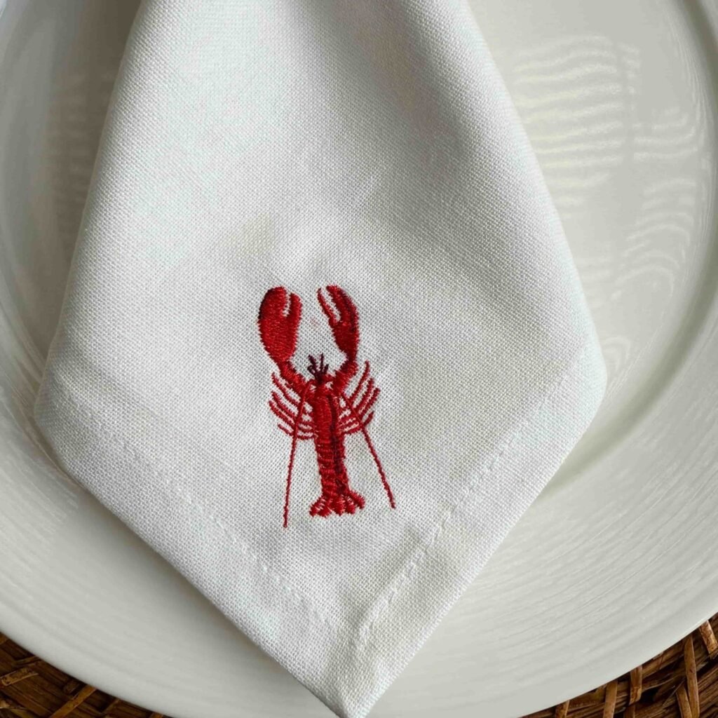 Pack de 6 Servilletas de Algodón “Lobster”