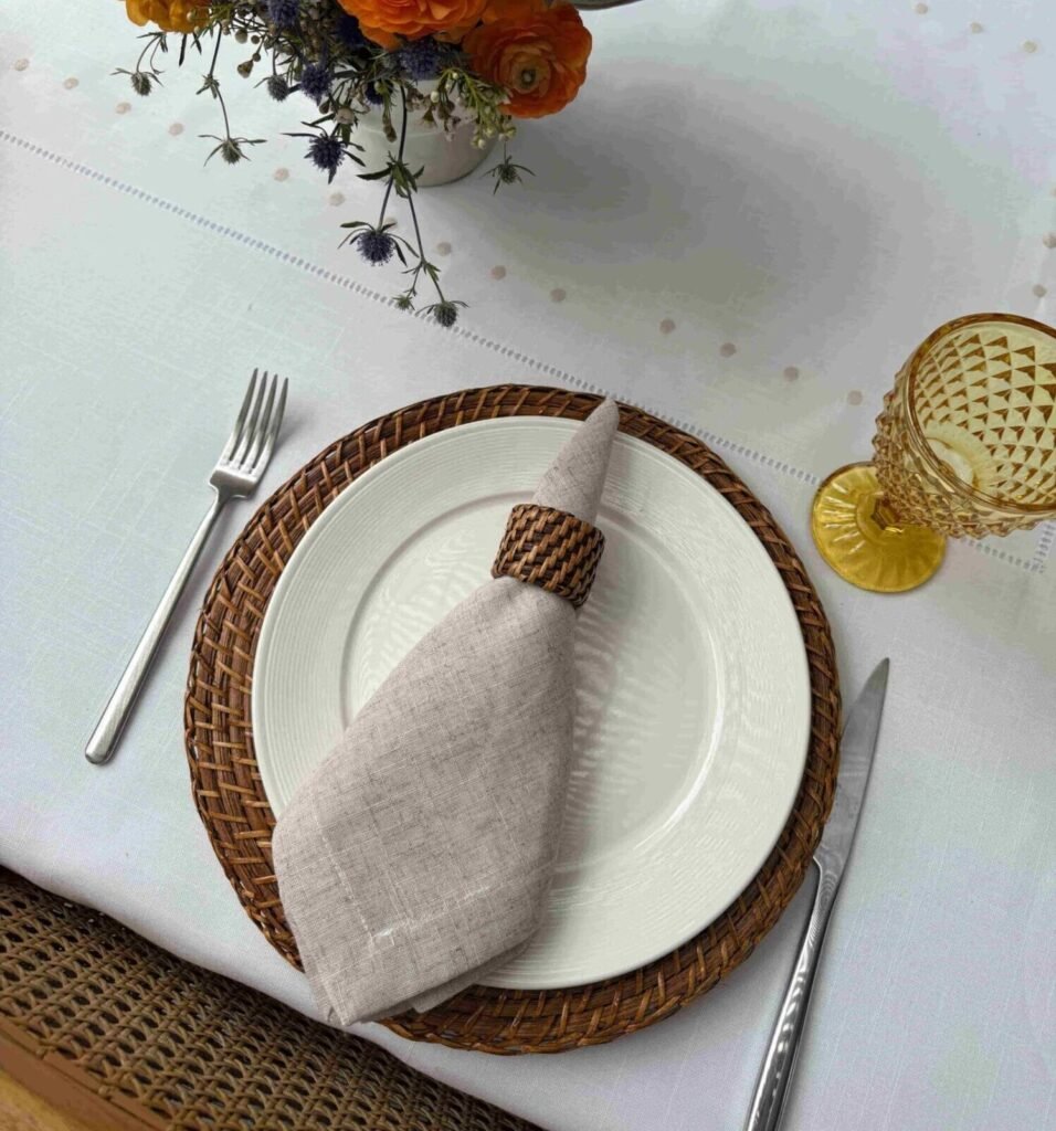 Servilletas lino crudo