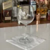 Posavaso de lino y algodón blanco