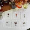 Posavasos bordados “copas” - Set de 6