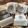 Toalla Firenze Blanco / Verde oliva