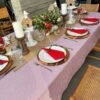 Mantel Rojo a rayas