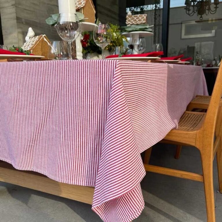 Mantel Rojo a rayas