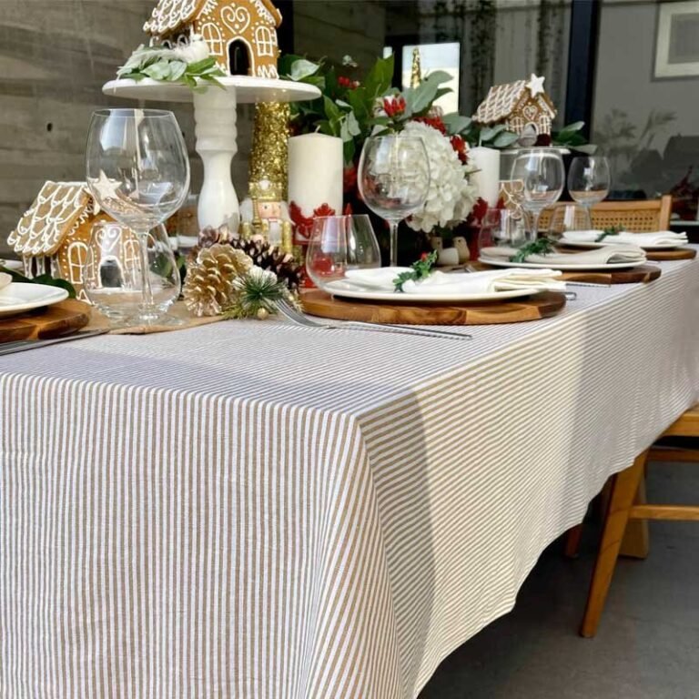 Mantel a Rayas Tostadas