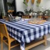 Mantel Picnic Cuadros Grandes Azules - 100% Cotton