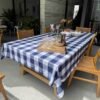 Mantel Picnic Cuadros Grandes Azules - 100% Cotton