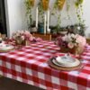 Mantel Picnic Cuadros Rojos Grandes - 100% Cotton