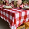 Mantel Picnic Cuadros Rojos Grandes - 100% Cotton