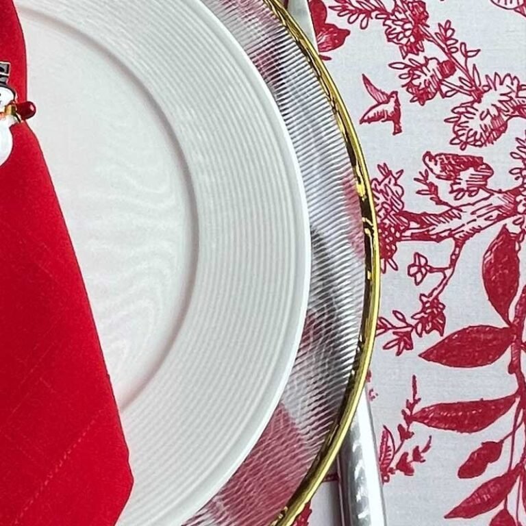 Plato de sitio de vidrio filo dorado liso
