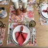 Servilleta Damask stripes salmón