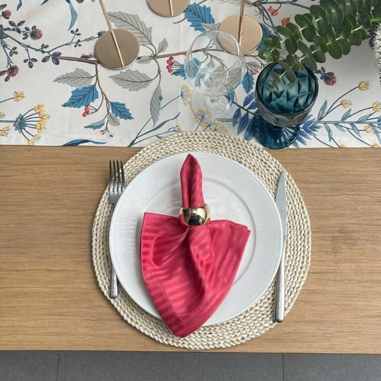 Servilleta Damask stripes salmón