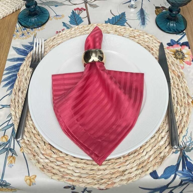 Servilleta Damask stripes salmón