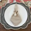 Servilleta beige de algodón