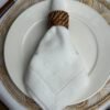 Servilleta Polka blanco sobre Blanco