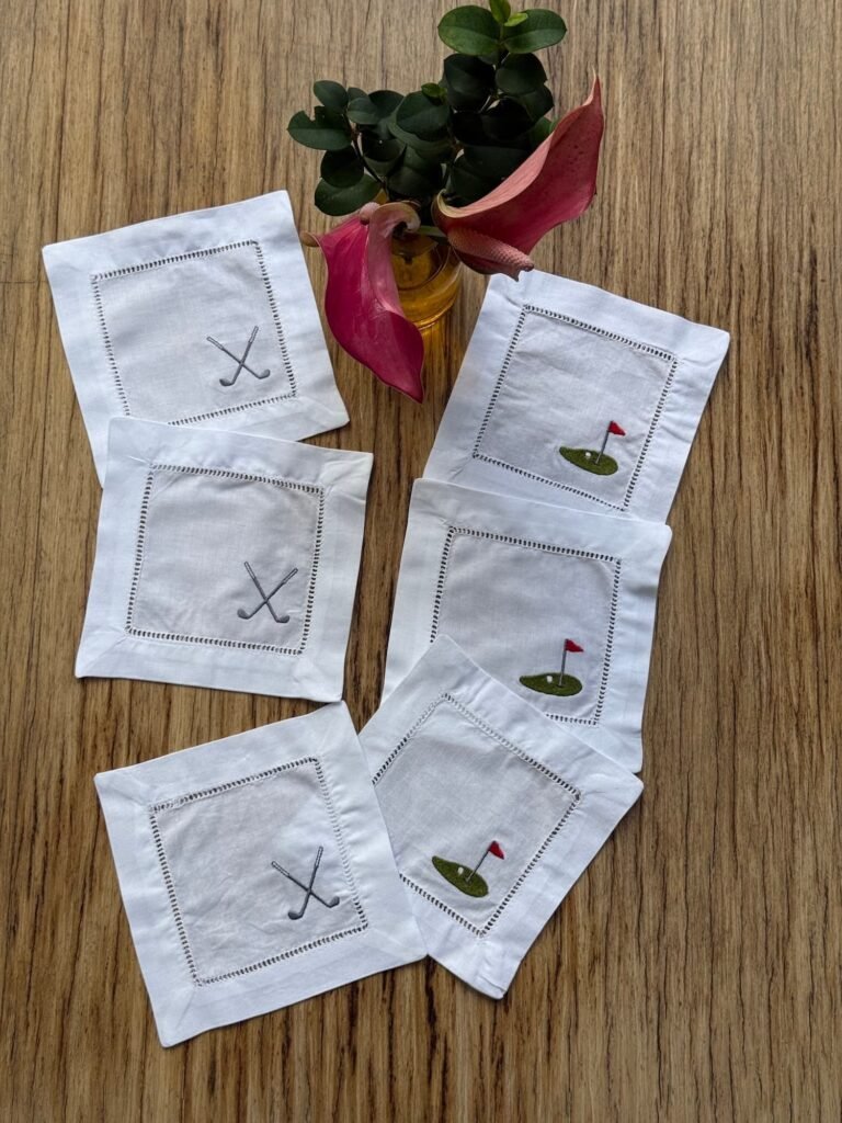 Posavasos blanco Golf (set x 6)