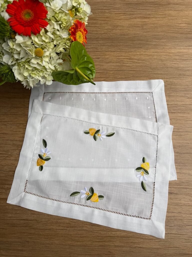 Individual Polka Blanco sobre blanco