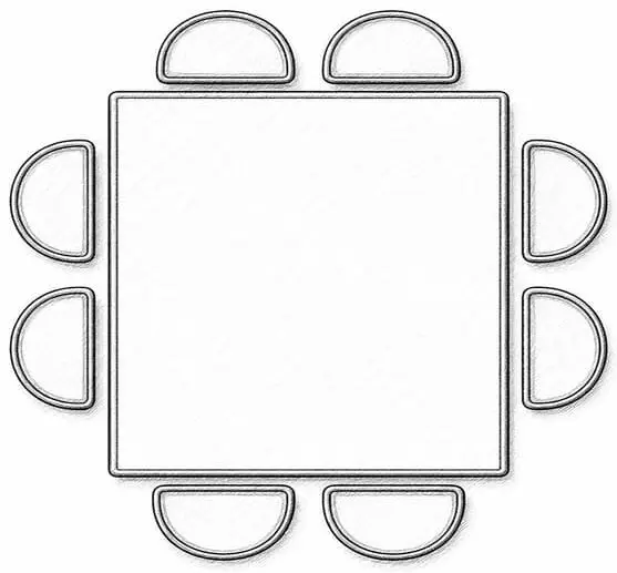 Mesa cuadrada