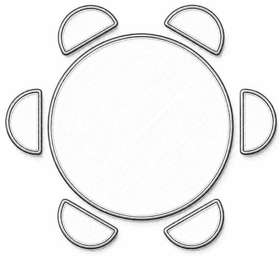 Mesa redonda de 6