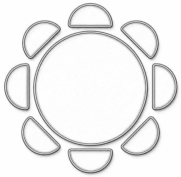 Mesa redonda de 8